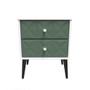 Pixel 2 Drawer Bedside Cabinet in Labrador Green & White - PXT005LBWM (1).jpg
