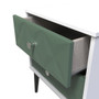 Pixel 2 Drawer Bedside Cabinet in Labrador Green & White - PXT005LBWM (5).jpg