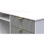 Diamond 6 Drawer TV Unit with legs in Shadow Matt & White - DIF247SMWM (4).jpg