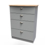 Victoria 4 Drawer Deep Chest in Dusk Grey & Bardolino Oak - VIC050DGBO (3).jpg
