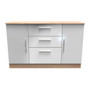 Contrast 2 Door/3 Drawer Unit in Grey Gloss & Bardolino Oak - CTR206GGBO (1).jpg