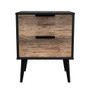 Hong Kong 2 Drawer Bedside Cabinet in Vintage Oak & Black - HKB005VOBM.jpg