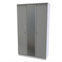 Knightsbridge Triple Mirrored Wardrobe in Grey Gloss & White - KNI137GGWM (3).jpg