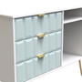 Cube 3 Drawer TV Unit in Duck & White Matt - CUF246DKWM (4).jpg