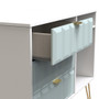 Cube 3 Drawer TV Unit in Duck & White Matt - CUF246DKWM (5).jpg
