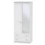 Warwick 2ft6in 2 Drawer Mirror Wardrobe in White Matt - WAR062WMWM.jpg