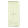 Warwick 2ft6in 2 Drawer Wardrobe in Cream Matt - WAR061CMCM.jpg
