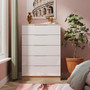 Milan 5 Drawer Chest in White Gloss & Bardolino Oak - MIL012WGBO (0).jpg