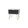 Cube 1 Drawer Bedside Cabinet  with Legs in Indigo Matt & White - CUF016IMWM (3).jpg