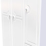 Balmoral Triple Plain + Drawer Wardrobe in White Gloss & White - BAL150WGWM (4).jpg