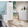 Balmoral Triple Plain + Drawer Wardrobe in White Gloss & White - Balmoral_WGWM_Bedroom (3).jpg