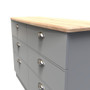 Victoria 6 Drawer Wide Chest in Dusk Grey & Bardolino Oak - VIC015DGBO (4).jpg