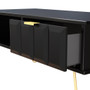 Cube 1 Drawer Coffee Table in Deep Black & Black Matt - CUF231DBBM (5).jpg