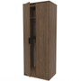 Hong Kong (Black Legs) Tall Plain Wardrobe in Carini Walnut - HKB080CWCW (5).jpg