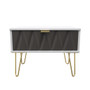 Diamond 1 Drawer Midi Chest with Legs in Graphite & Grey - DIF022GBGM (1).jpg
