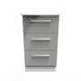 Knightsbridge 3 Drawer Bedside Cabinet in Grey Gloss & White - KNI001GGWM (1).jpg