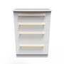 Haworth 4 Drawer Deep Chest in White Matt - HAW050WMWM (1).jpg