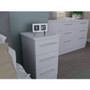 Sherwood Open Drawer Bedside Cabinet in Grey Matt - Sherwood_GMGM_Bedroom (2).jpg
