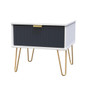Linear 1 Drawer Bedside Cabinet  with Legs in Indigo Matt & White - LIF016IMWM (3).jpg