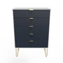Linear 5 Drawer Chest in Indigo Matt & White - LIF012IMWM (1).jpg