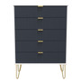 Linear 5 Drawer Chest in Indigo Matt & White - LIF012IMWM (1).jpg