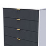 Linear 5 Drawer Chest in Indigo Matt & White - LIF012IMWM (4).jpg