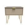 Linear 1 Drawer Bedside Cabinet  with Legs in Mushroom Matt - LIF016MMMM (1).jpg