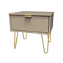 Linear 1 Drawer Bedside Cabinet  with Legs in Mushroom Matt - LIF016MMMM (3).jpg