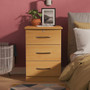Eve 3 Drawer Bedside Cabinet - with Lock in Modern Oak - EVE006MOMO (0).jpg