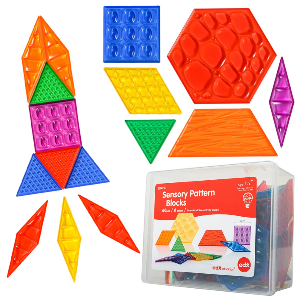 Translucent Sensory Pattern Blocks | National Autism Resources