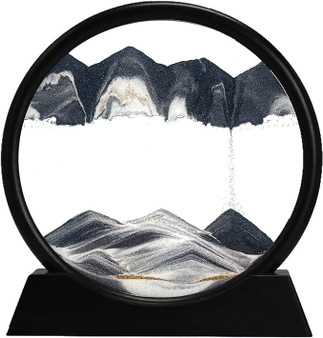 Black Round Sand Art