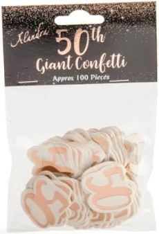 50th Rose Gold Giant Birthday Confetti