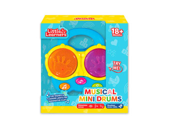 Little Learners Mini Musical Drum - Blue