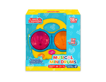 Little Learners Mini Musical Drum - Yellow
