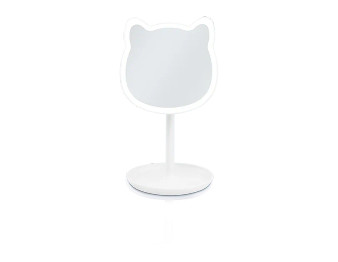 Light Up Cat Mirror - White