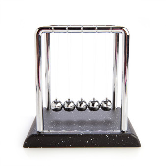 Medium Newton's Cradle with Marble-look Base