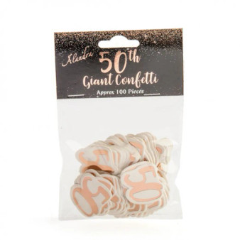 50th Birthday Rose Gold Giant Confetti