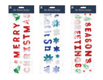 Large Christmas Gel Window Stickers
