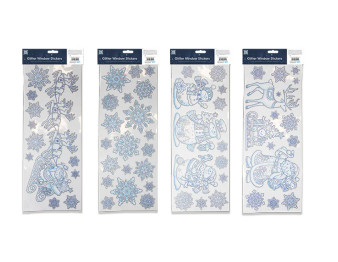 Glitter Christmas Window Stickers