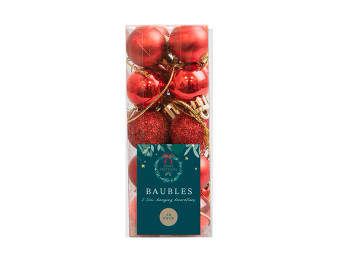 Red Baubles 20 Pack