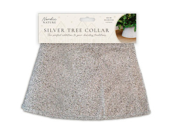 Christmas Silver Glitter Tree Collar 56cm