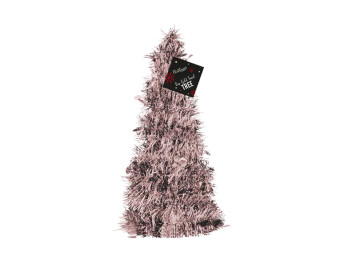Rose Gold Tinsel Tree 31cm
