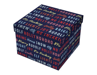 Printed Gift Box Set 3pk - Navy