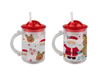 Kids Glitter Cup & Straw - Assorted