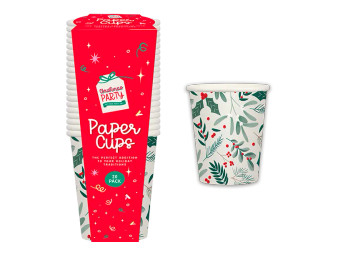 Christmas Printed Paper Cups 20pk