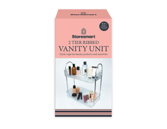 2 Tier Ribbed Vanity Unit