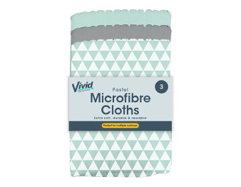 Pastel Microfibre Cloths - 3 Pack - Green