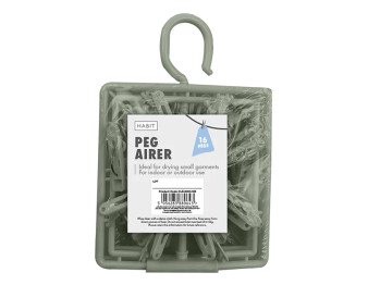 Foldable Plastic Peg Airer - Sage