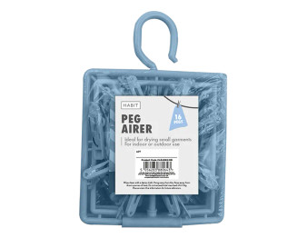 Foldable Plastic Peg Airer - Blue