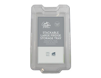 Clear Large Fridge Storage Tray 37.5 x 21.5 x 10cm